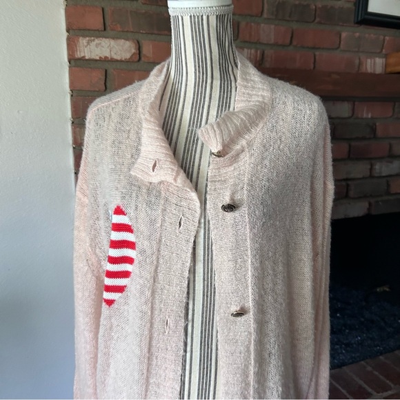 WILDFOX White Label Patriotic Heart Cardigan Sz S - Picture 3 of 8
